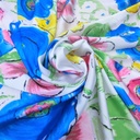 Print On Silky Satin Fabric#63