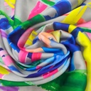 Print On Silky Satin Fabric#66