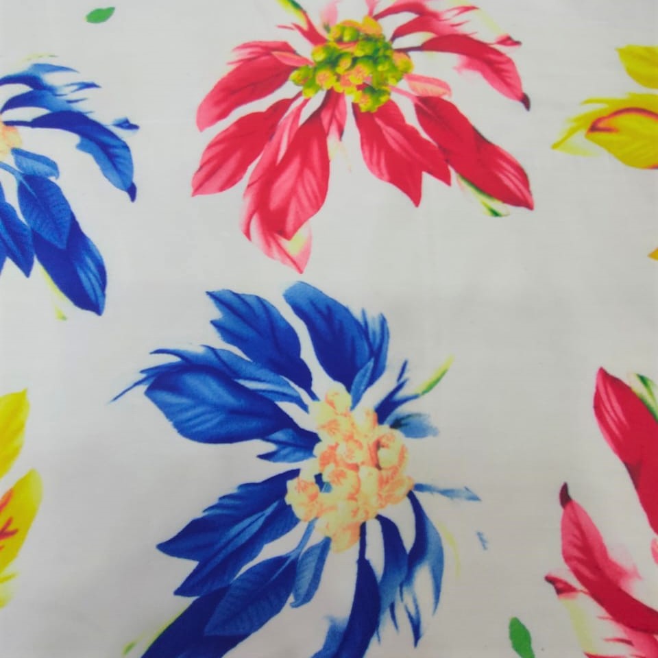 Print On Silky Satin Fabric#66