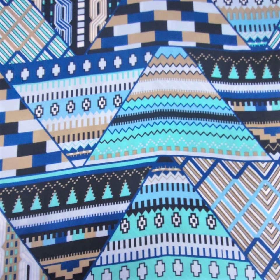 Print On Silky Satin Fabric#91