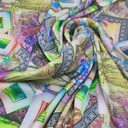 Print On Silky Satin Fabric#89
