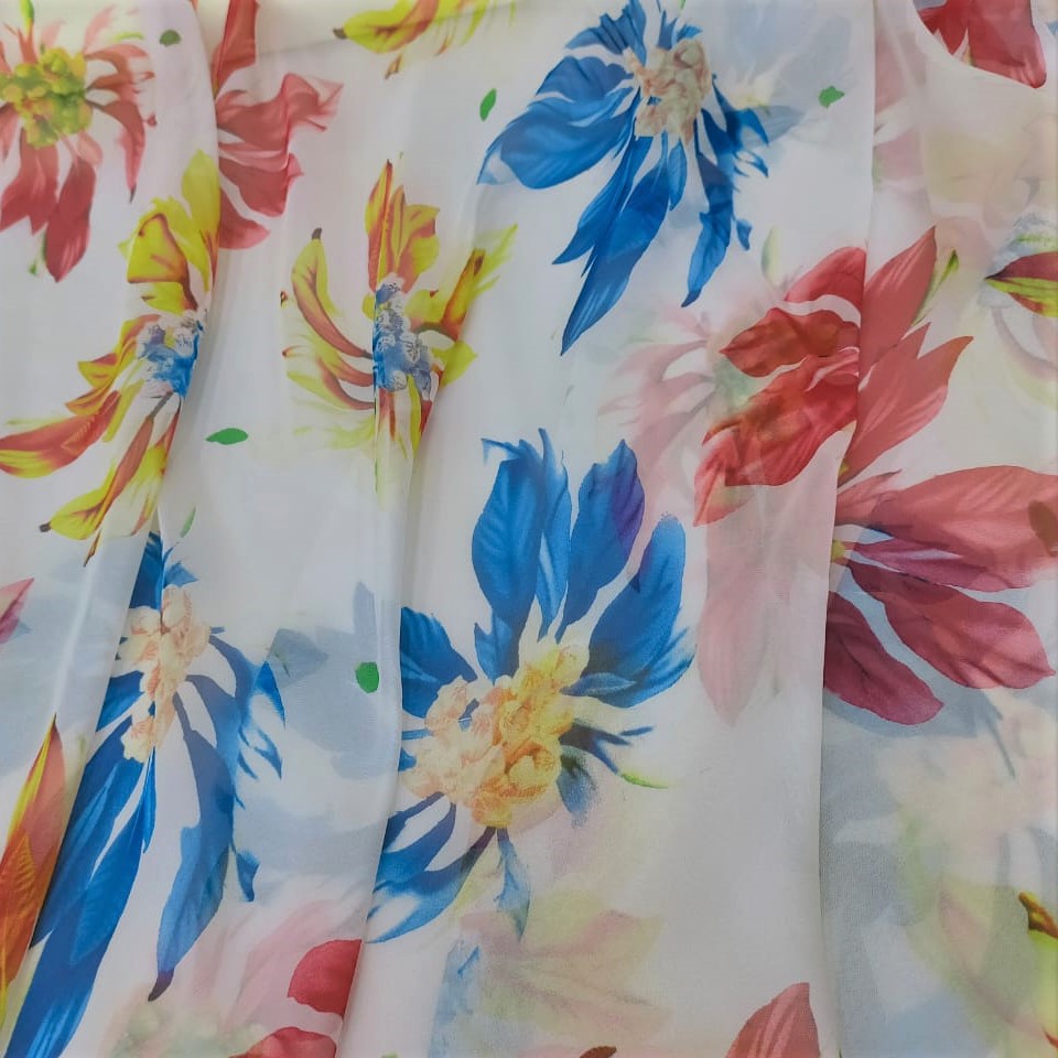 Print On Poly Flat Chiffon Woven Fabric#04