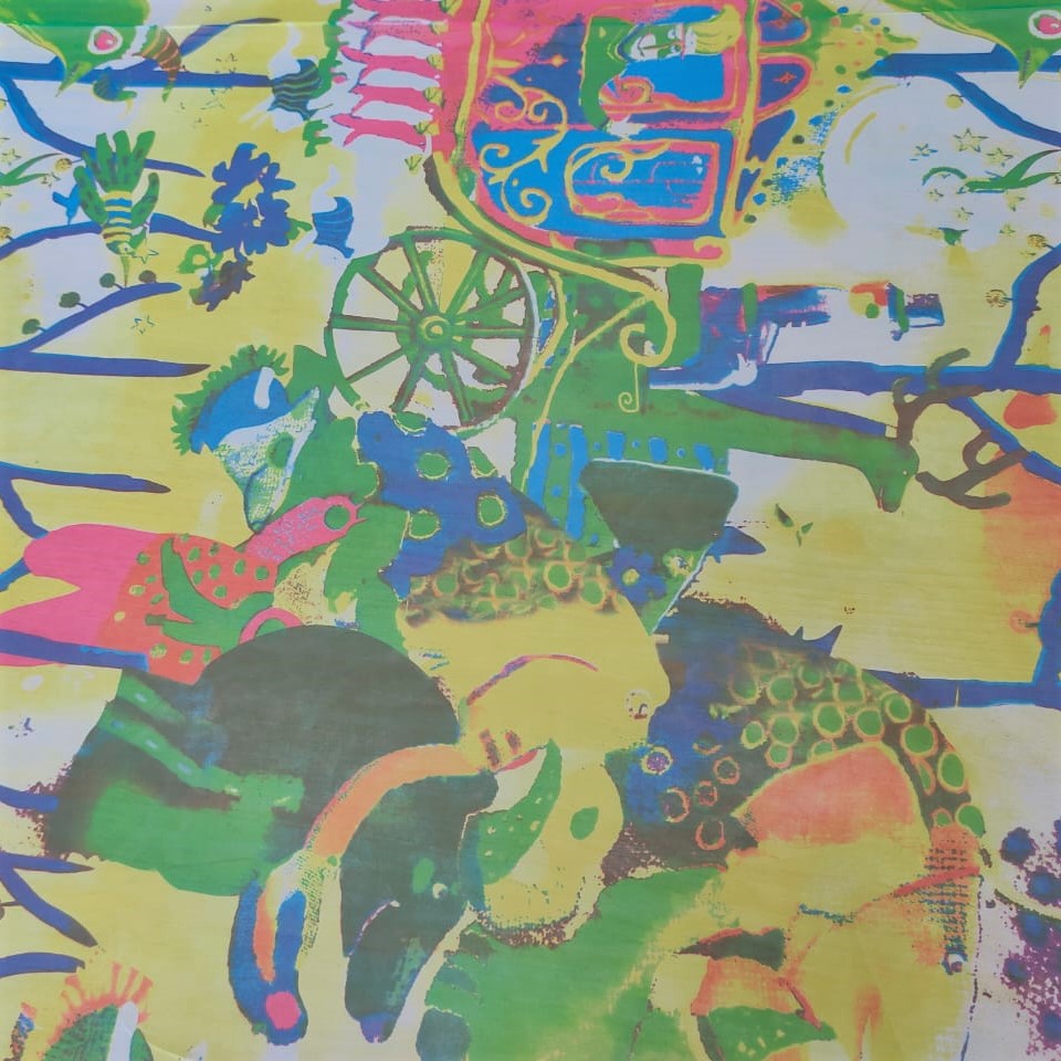 Print On Poly Flat Chiffon Woven Fabric#06