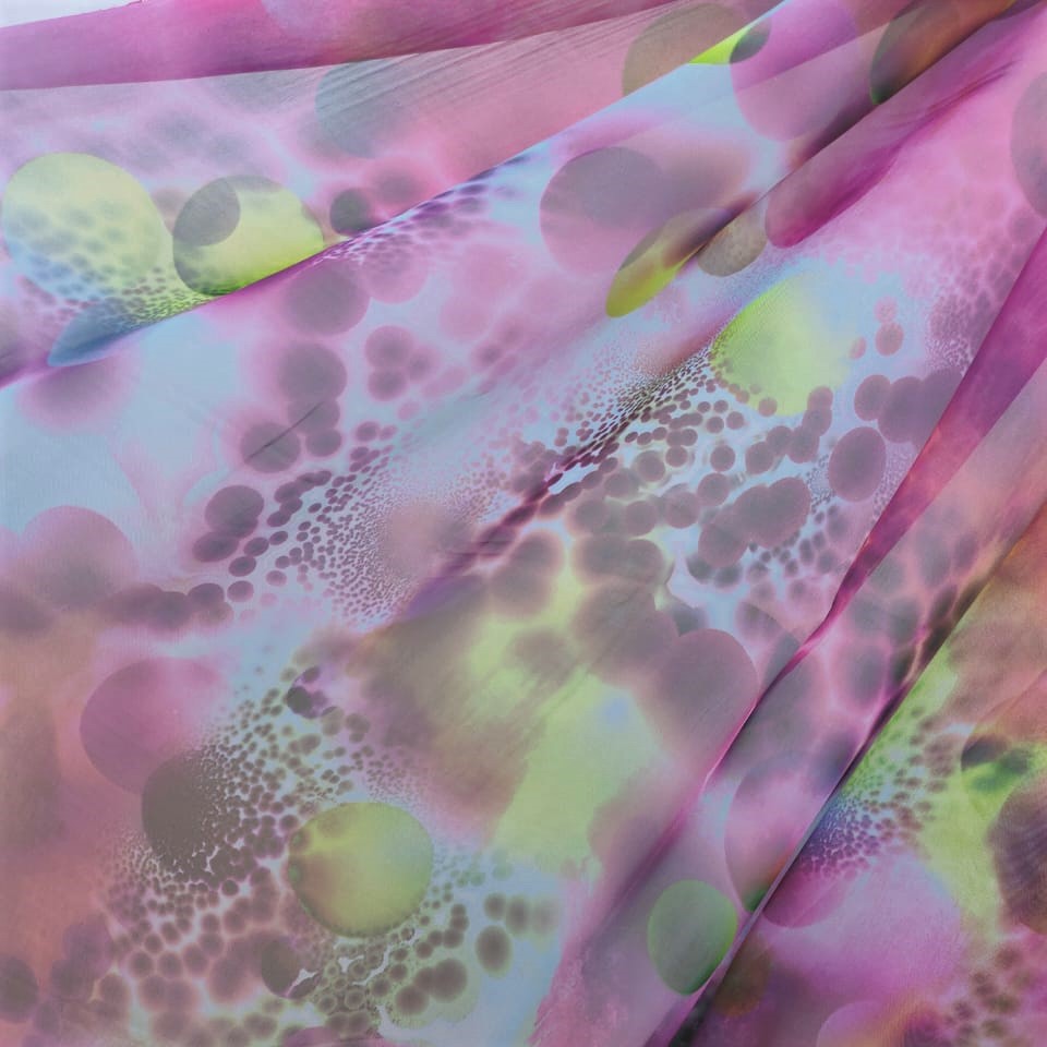 Print On Poly Flat Chiffon Woven Fabric#07
