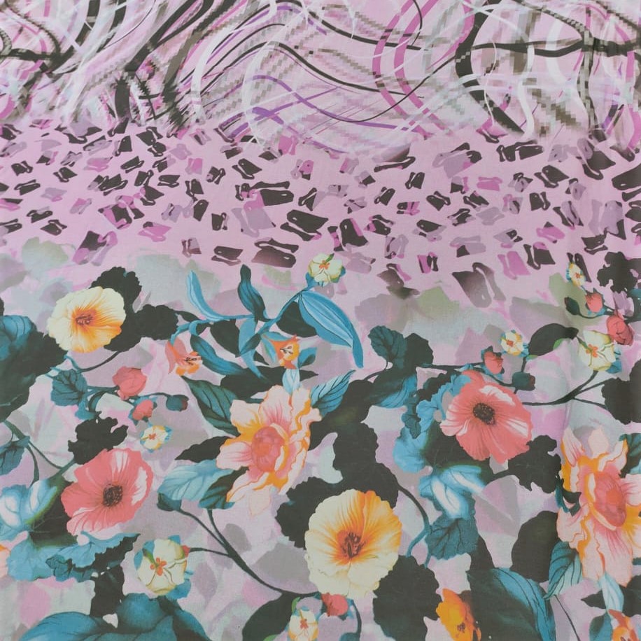 Print On Poly Flat Chiffon Woven Fabric#11
