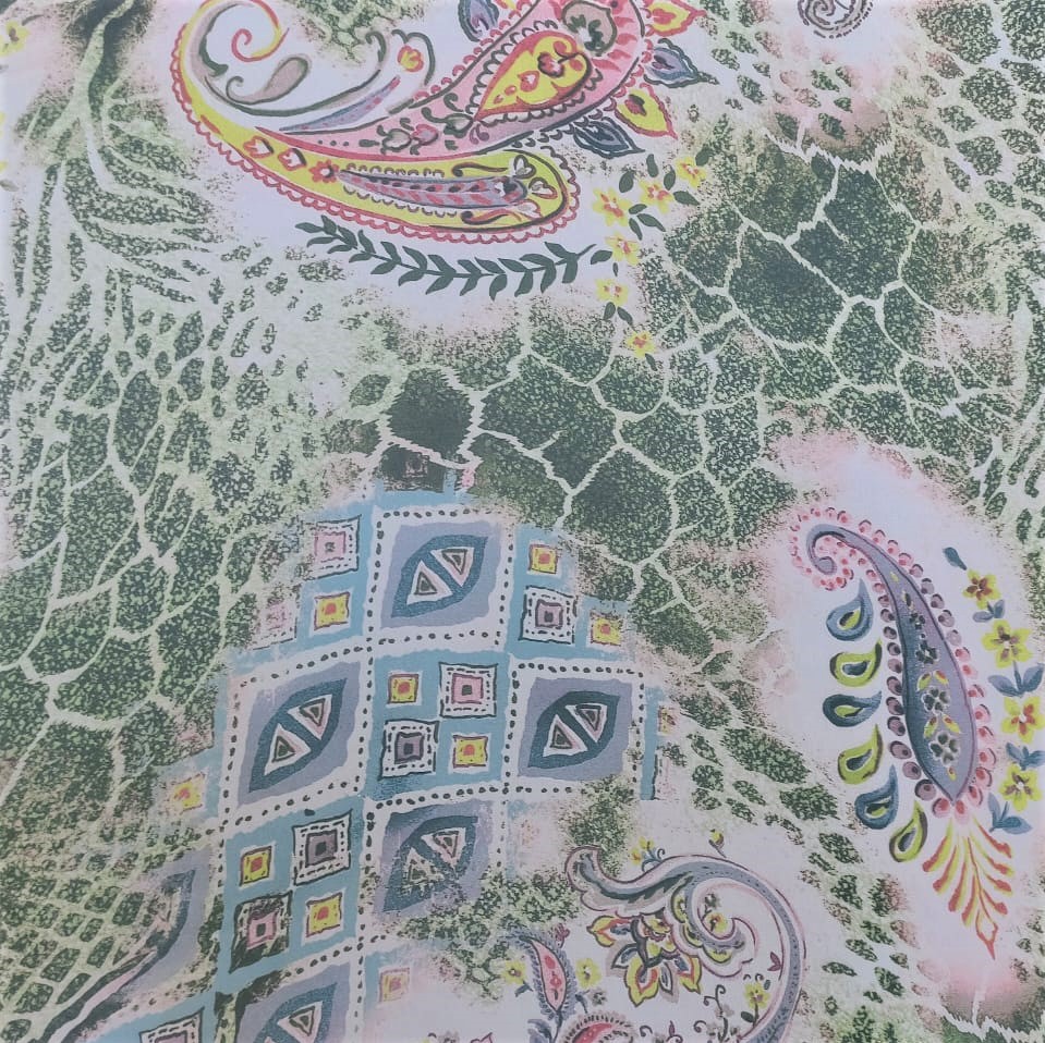Print On Poly Flat Chiffon Woven Fabric#13