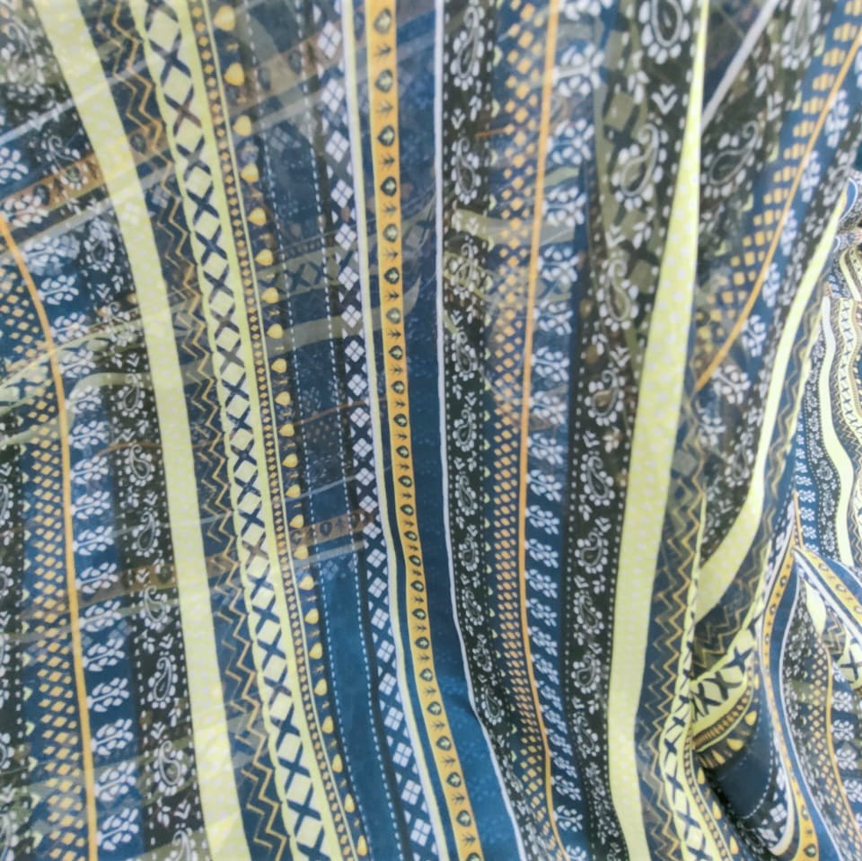 Print On Poly Flat Chiffon Woven Fabric#22