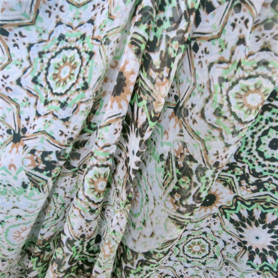 Print On Poly Flat Chiffon Woven Fabric#24