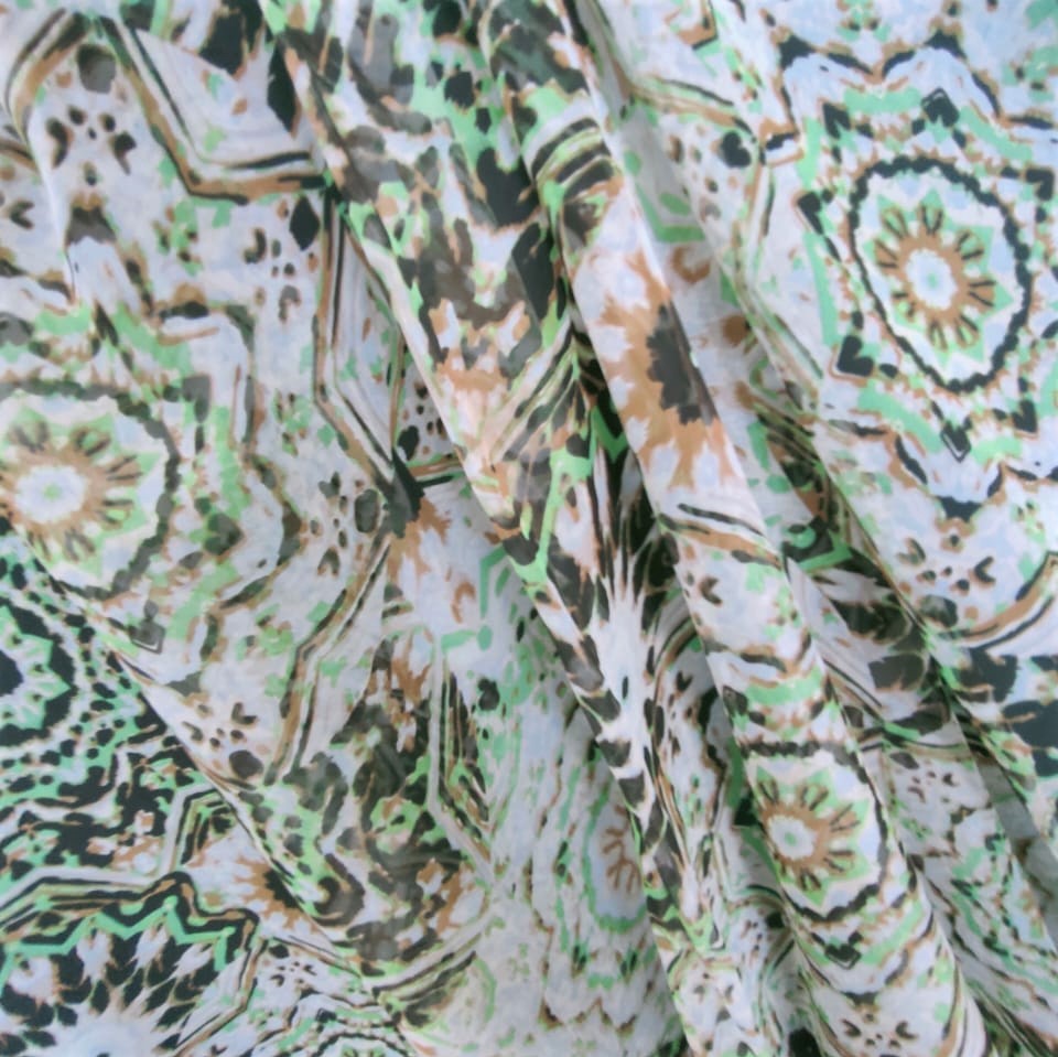 Print On Poly Flat Chiffon Woven Fabric#24