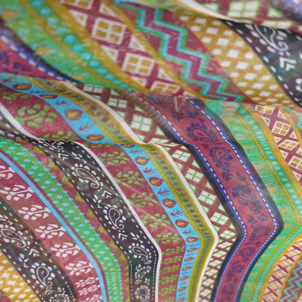 Print On Poly Flat Chiffon Woven Fabric#27