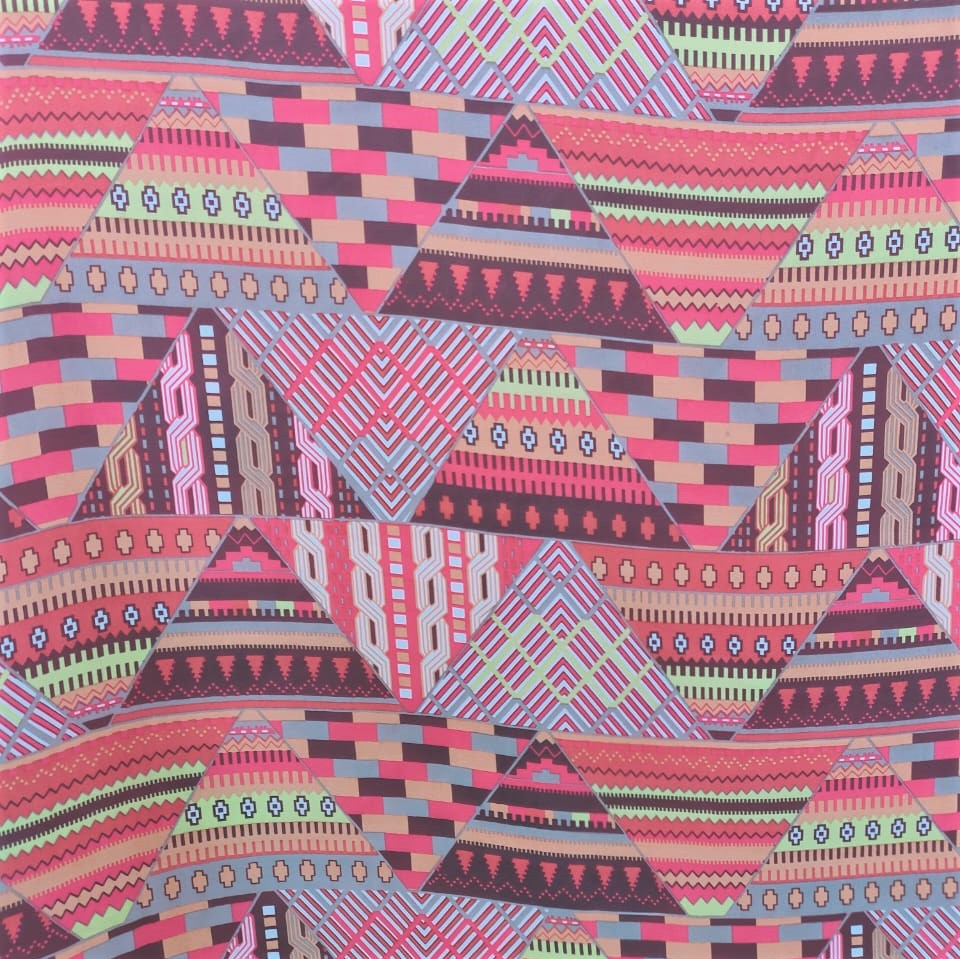 Print On Poly Flat Chiffon Woven Fabric#28