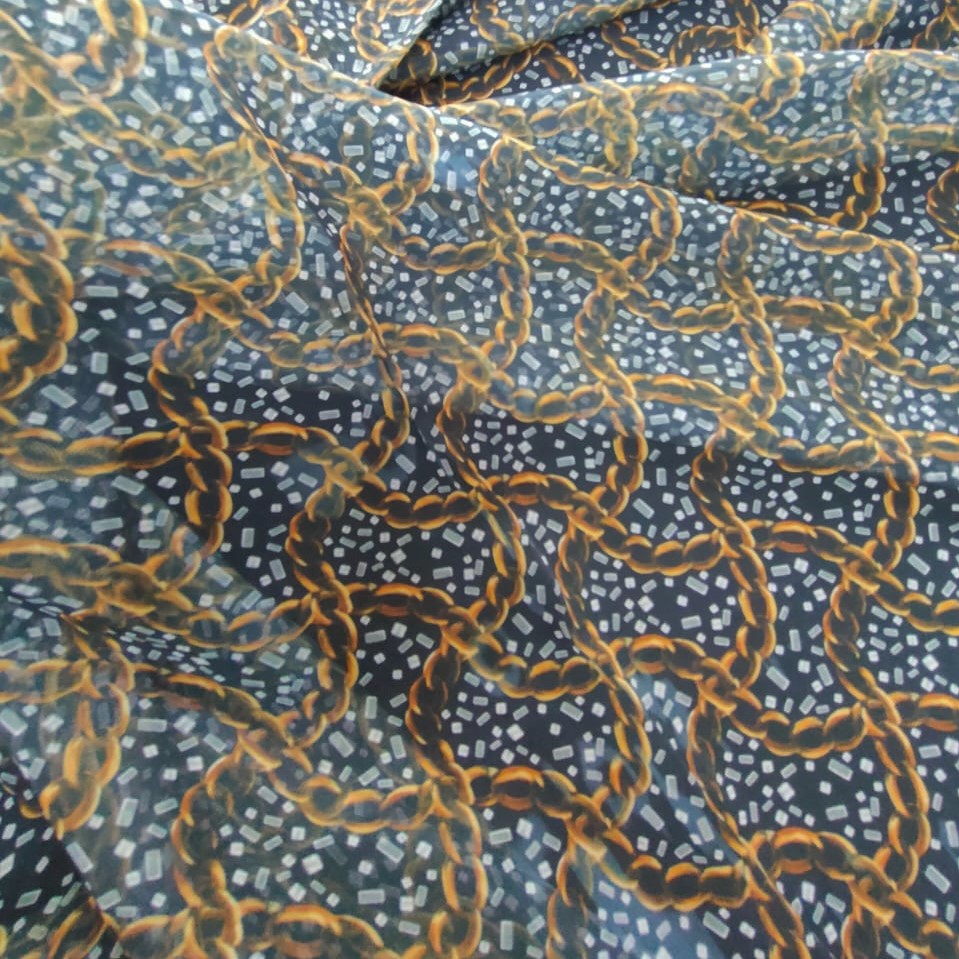 Print On Poly Flat Chiffon Woven Fabric#31