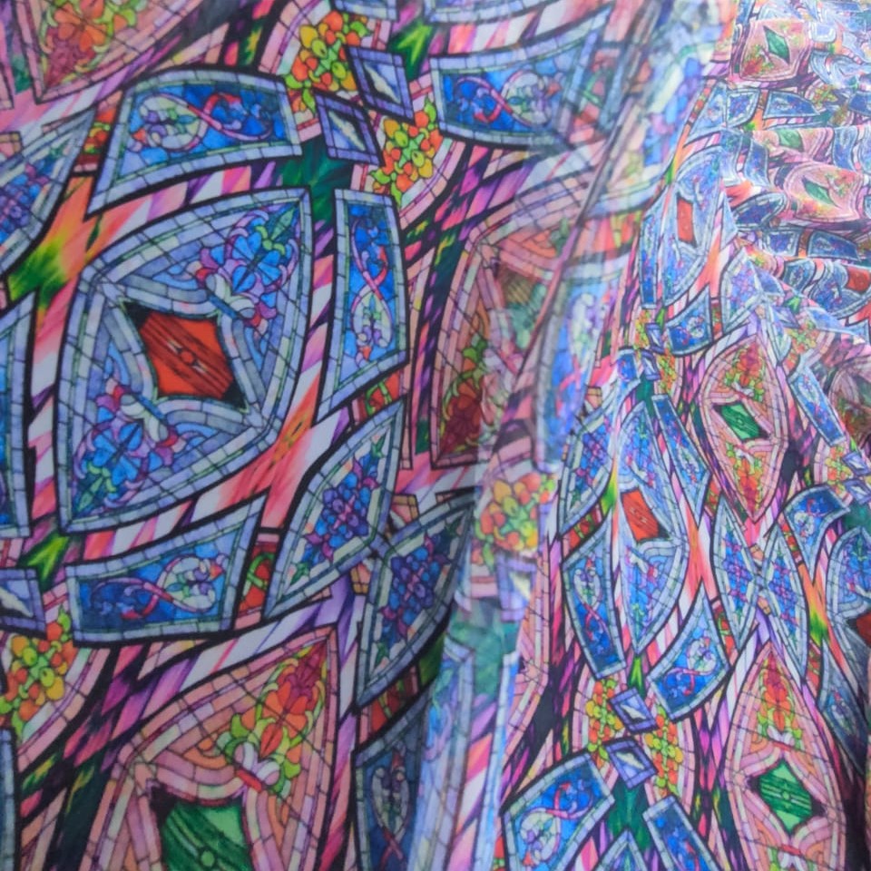 Print On Poly Flat Chiffon Woven Fabric#40