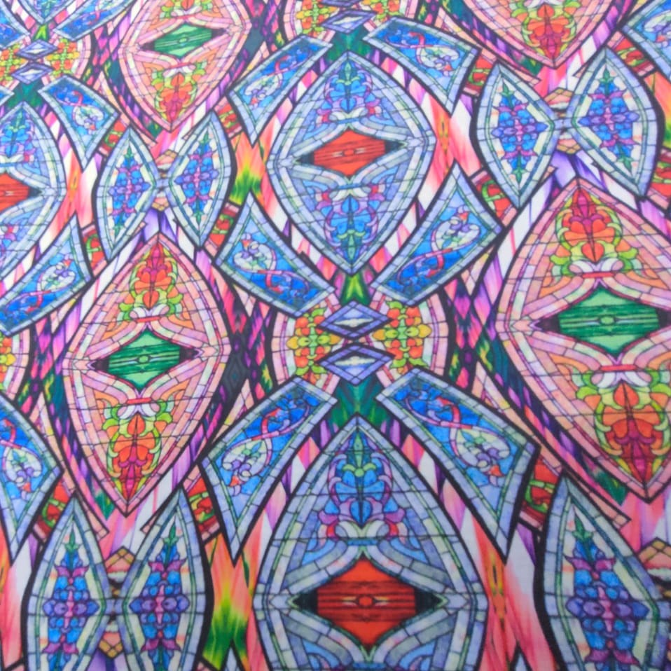 Print On Poly Flat Chiffon Woven Fabric#40