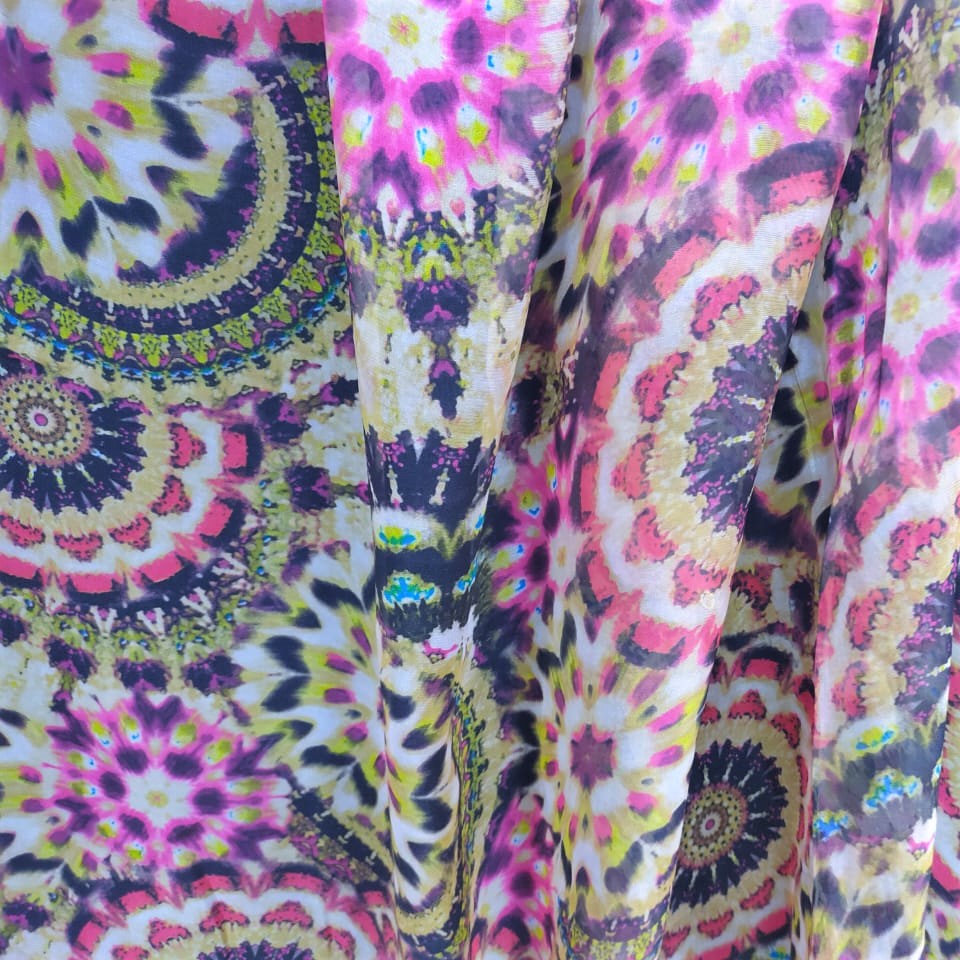 Print On Poly Flat Chiffon Woven Fabric#53