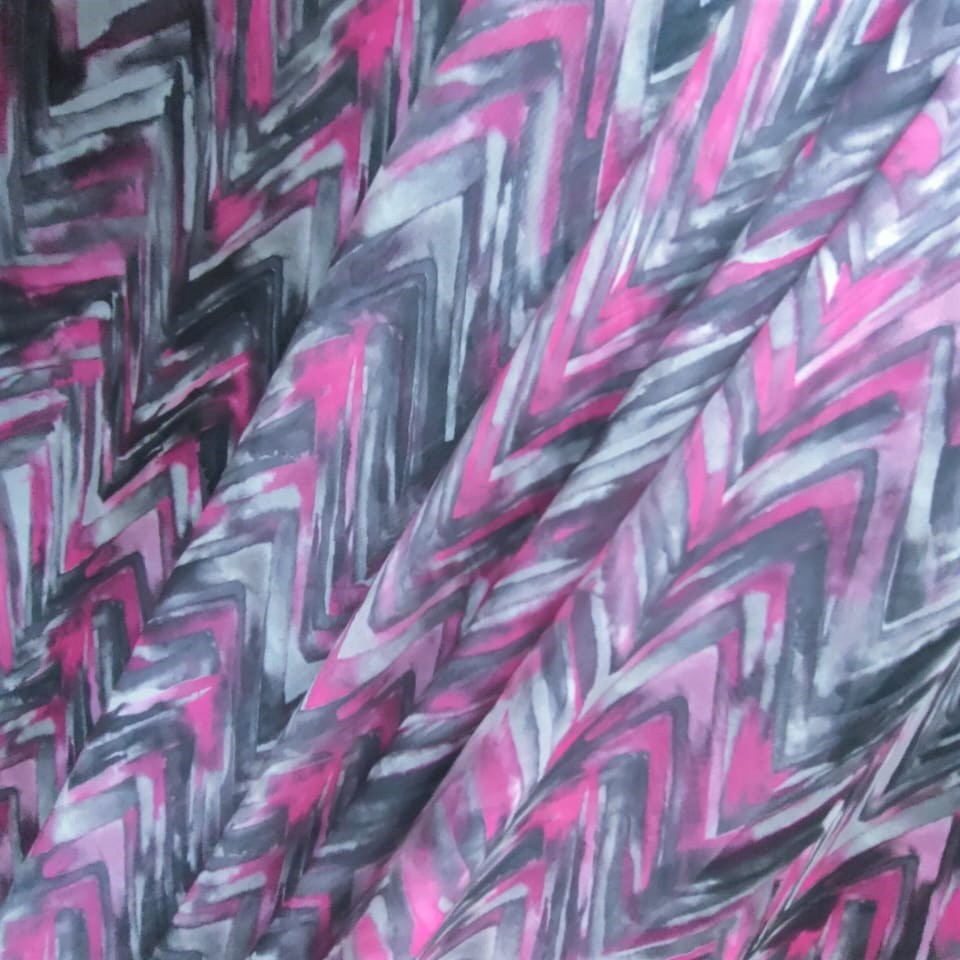 Print On Poly Flat Chiffon Woven Fabric#58