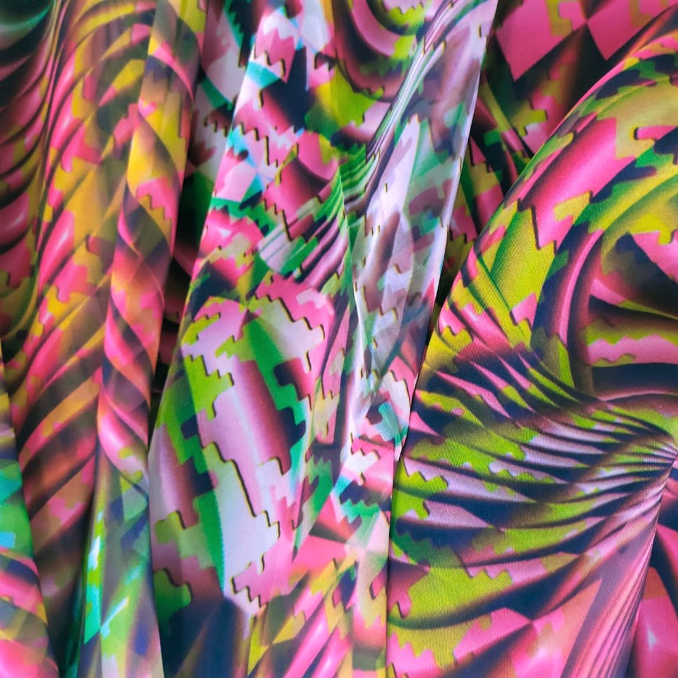 Print On Poly Flat Chiffon Woven Fabric#59