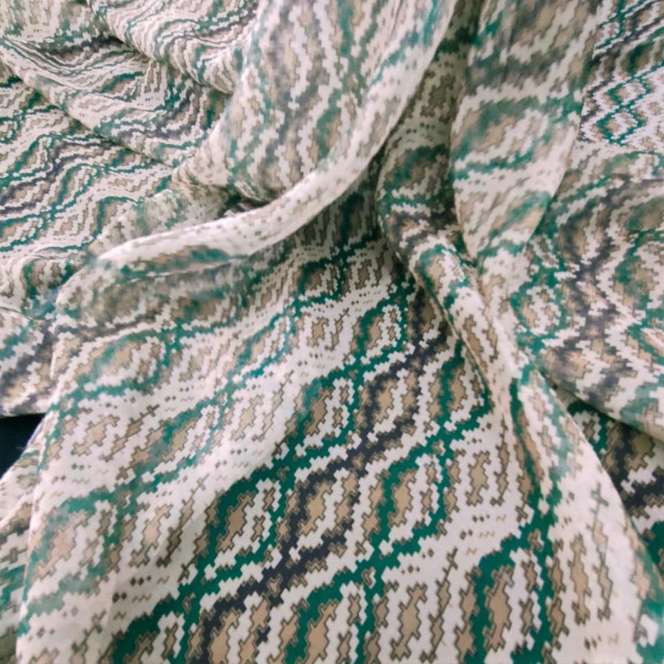 Print On Poly Flat Chiffon Woven Fabric#62