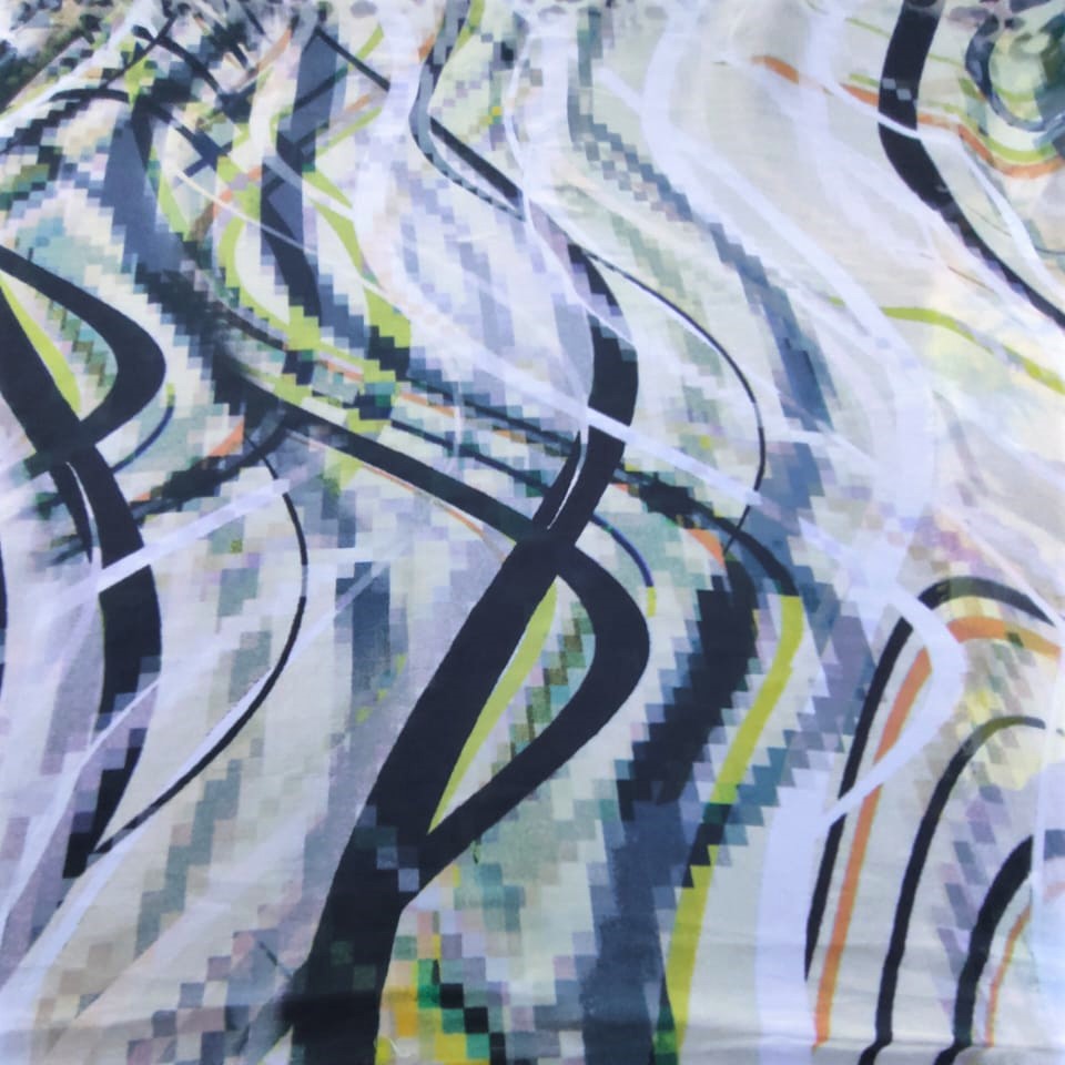 Print On Poly Flat Chiffon Woven Fabric#63