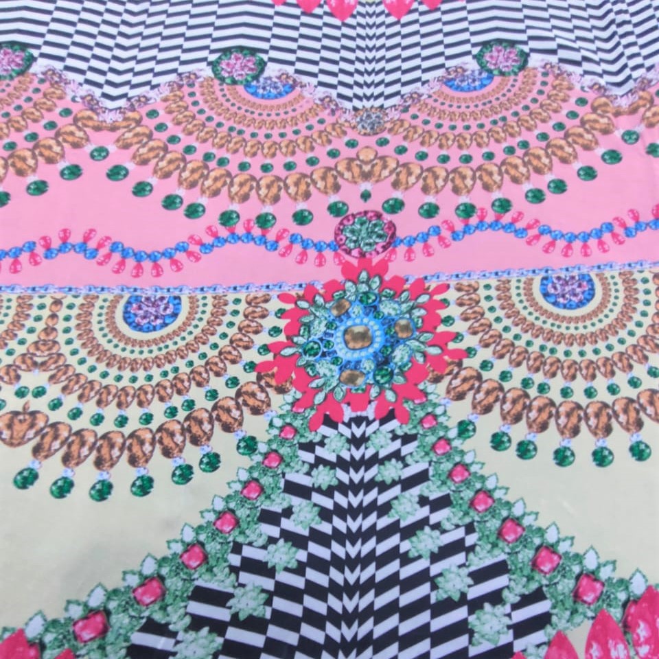 Print On Poly Flat Chiffon Woven Fabric#65
