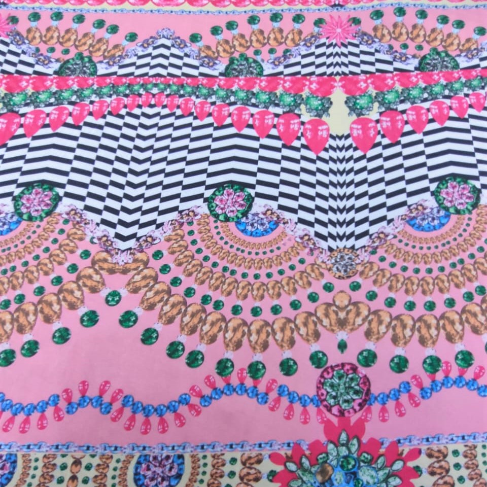 Print On Poly Flat Chiffon Woven Fabric#65