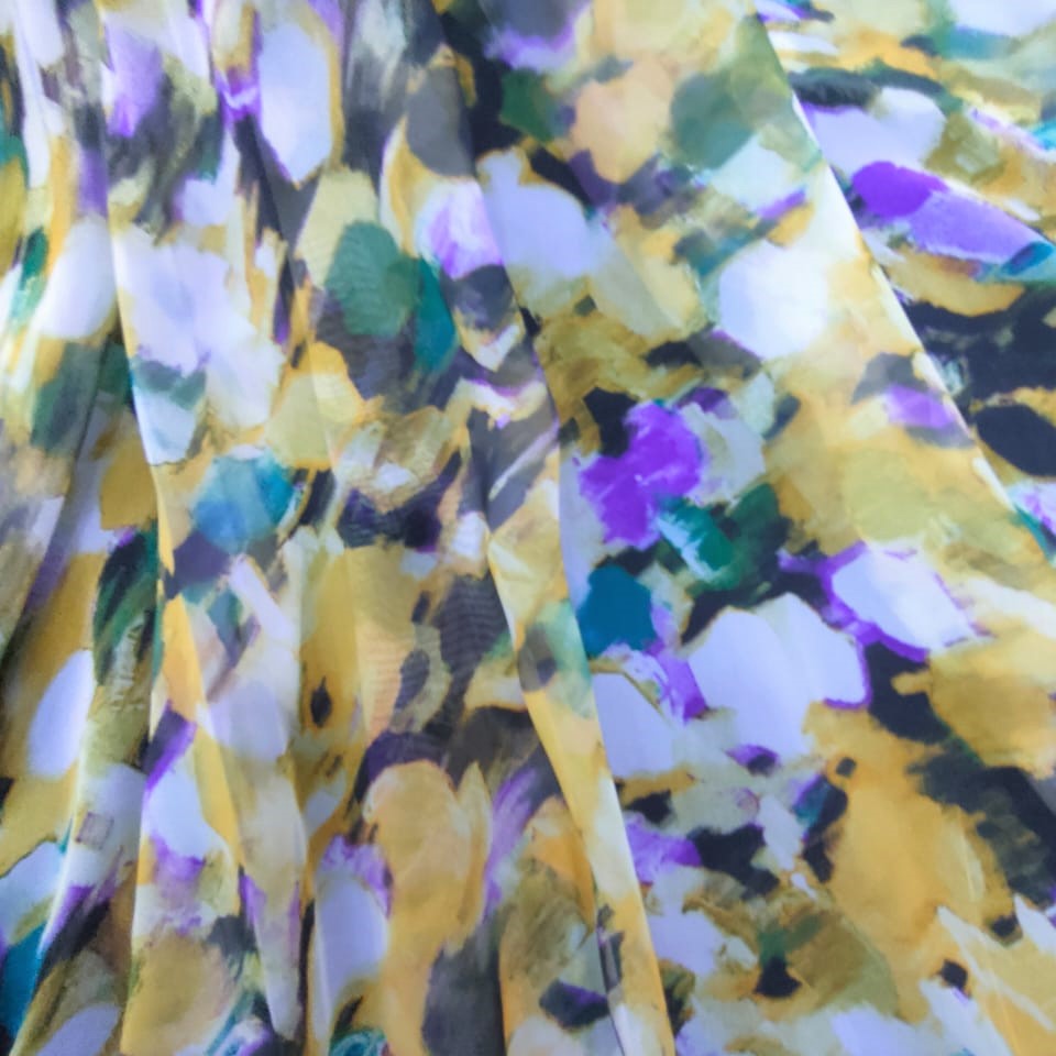 Print On Poly Flat Chiffon Woven Fabric#66