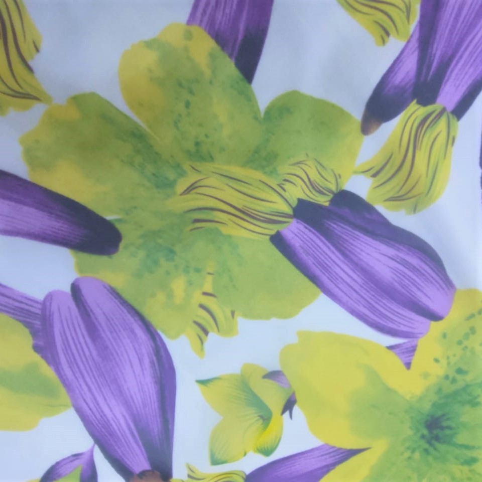 Print On Poly Flat Chiffon Woven Fabric#91