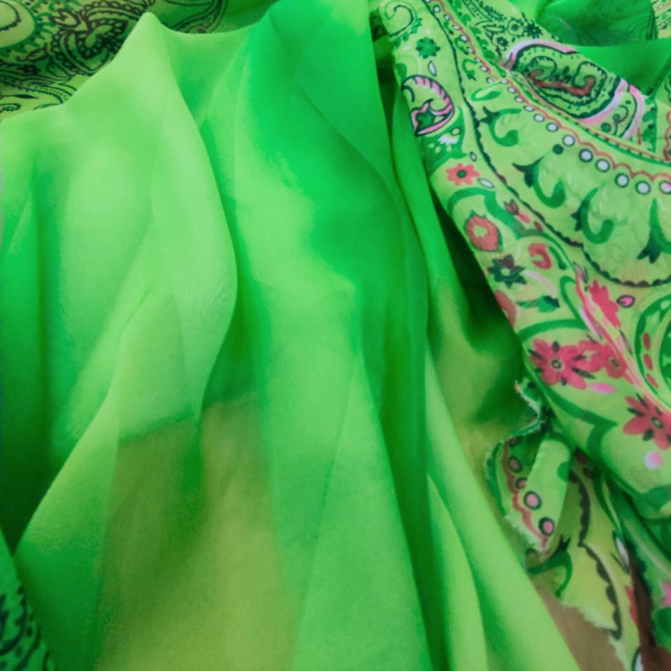 Print On Poly Flat Chiffon Woven Fabric#71