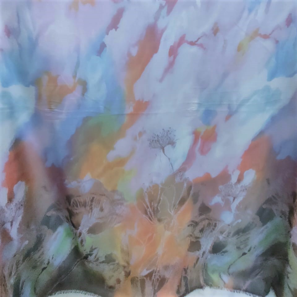 Print On Poly Flat Chiffon Woven Fabric#77