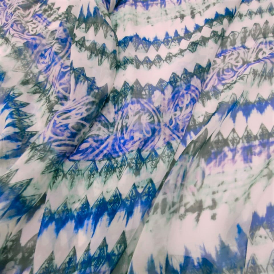 Print On Poly Flat Chiffon Woven Fabric#83