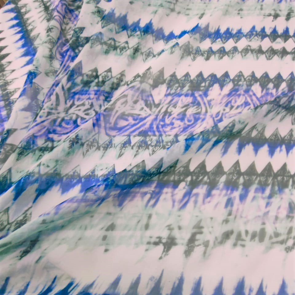 Print On Poly Flat Chiffon Woven Fabric#83