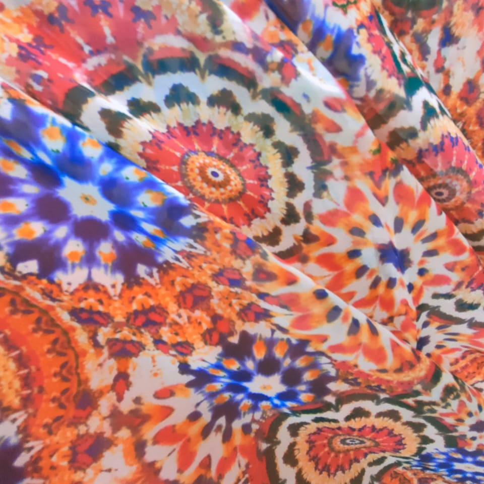 Print On Poly Flat Chiffon Woven Fabric#97