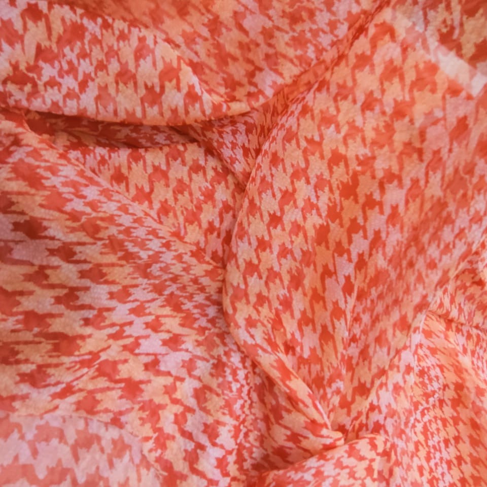 Print On Poly Flat Chiffon Woven Fabric#98