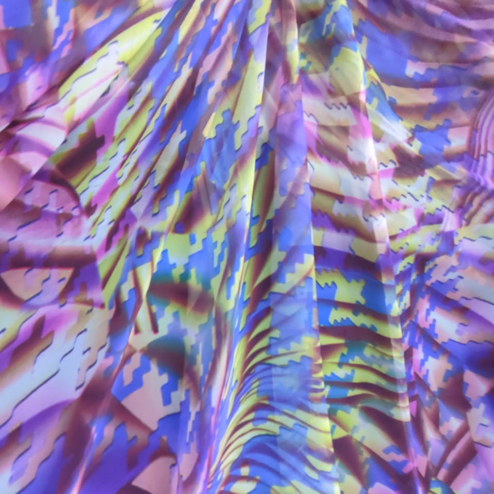 Print On Poly Flat Chiffon Woven Fabric#102