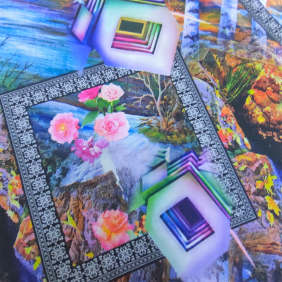 Print On Poly Flat Chiffon Woven Fabric#103