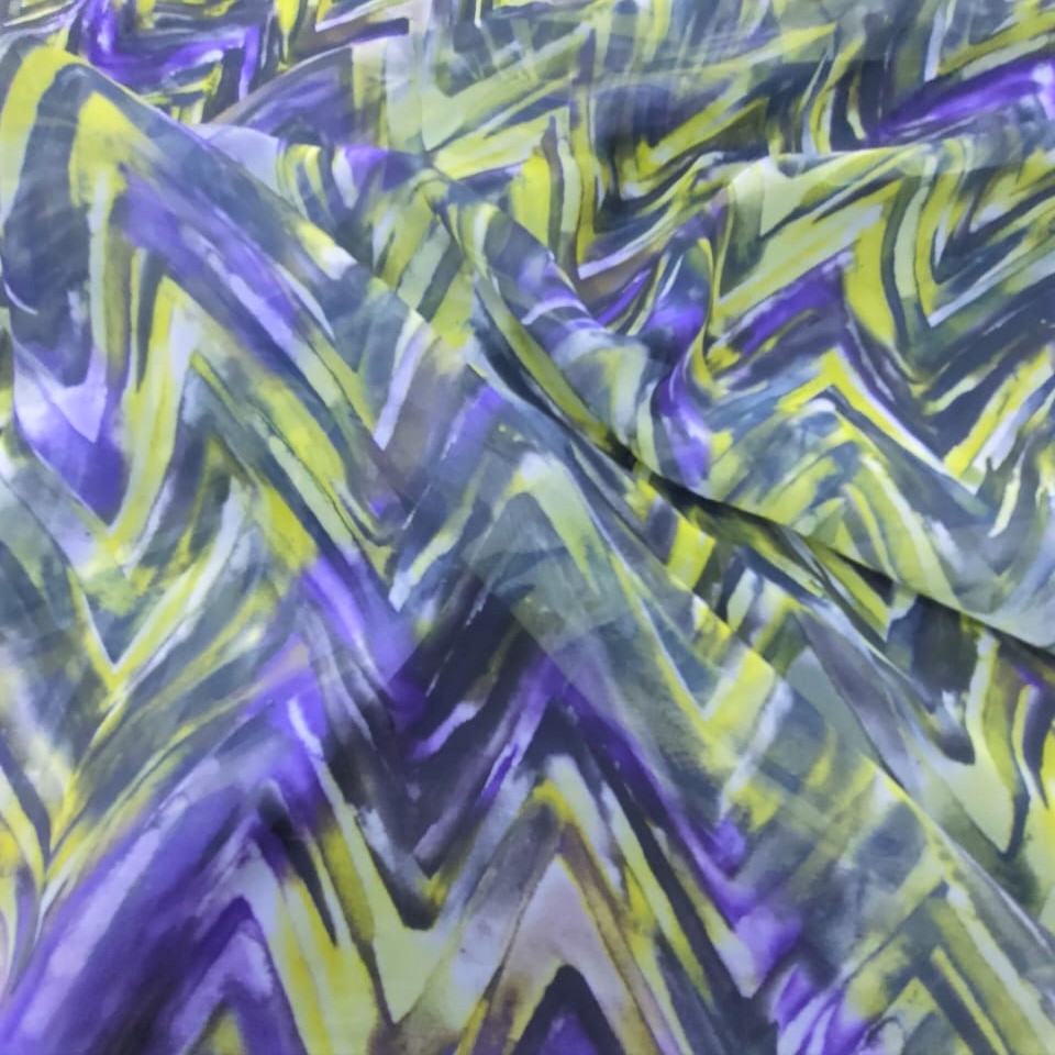 Print On Poly Flat Chiffon Woven Fabric#105