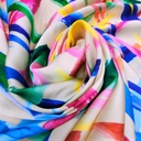 Print On Silky Satin Fabric#105