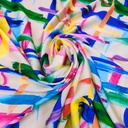 Print On Silky Satin Fabric#105