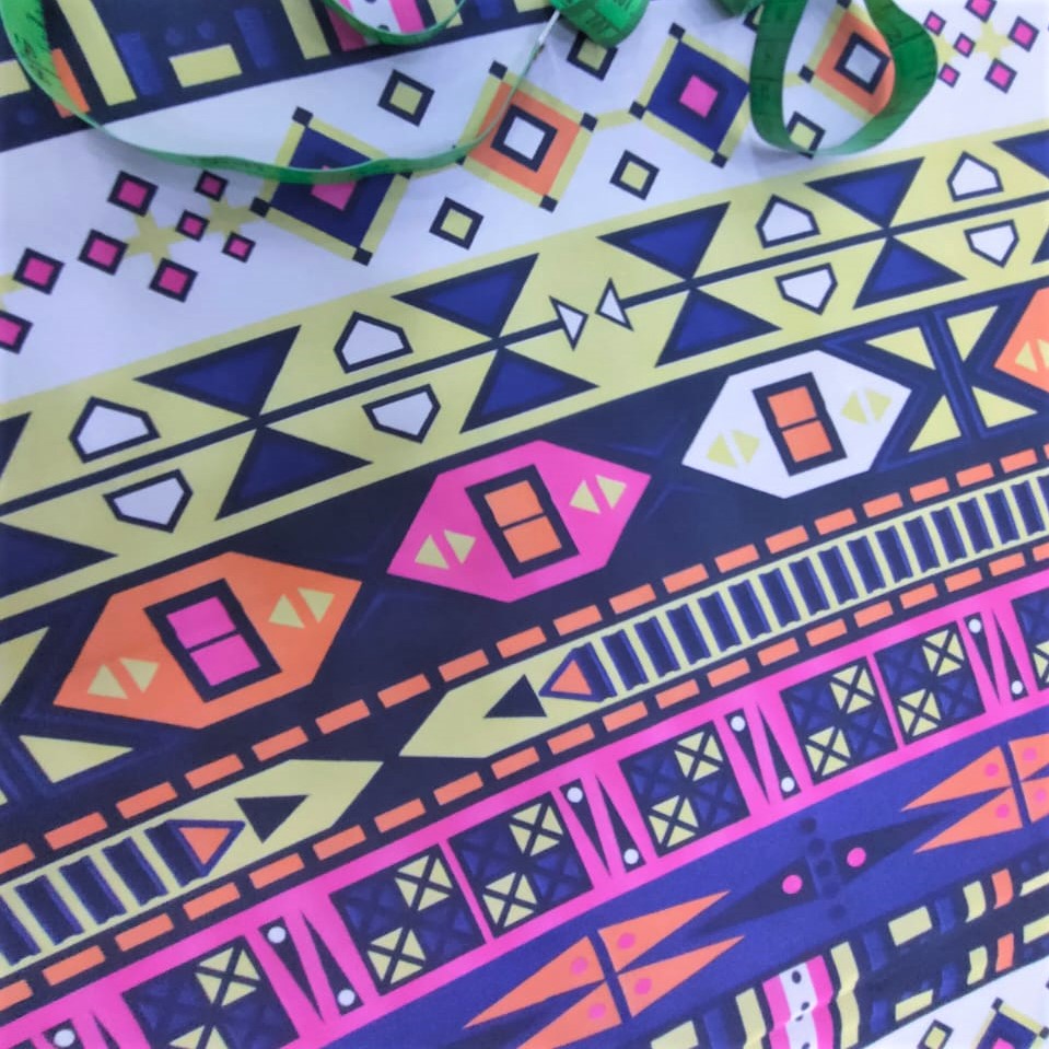 Print On Poly Flat Chiffon Woven Fabric#113
