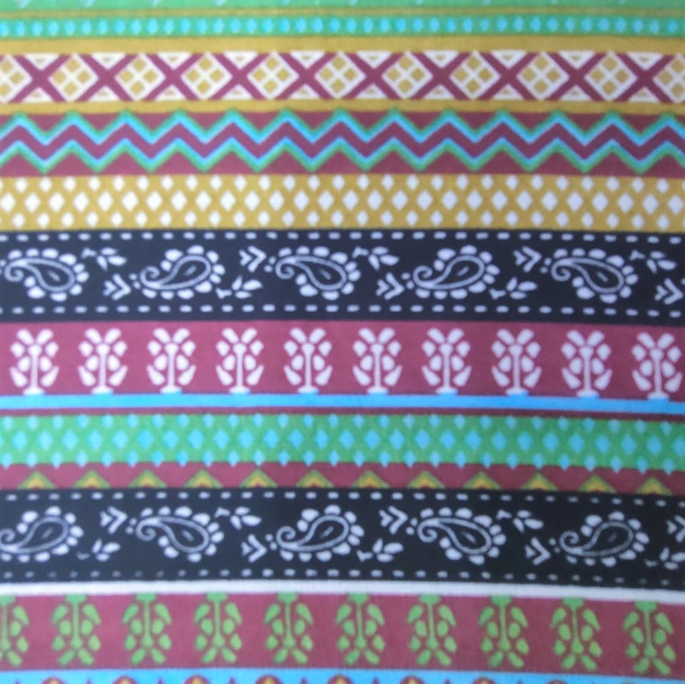 Print On Poly Flat Chiffon Woven Fabric#114