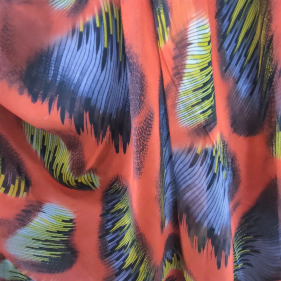 Print On Poly Flat Chiffon Woven Fabric#127