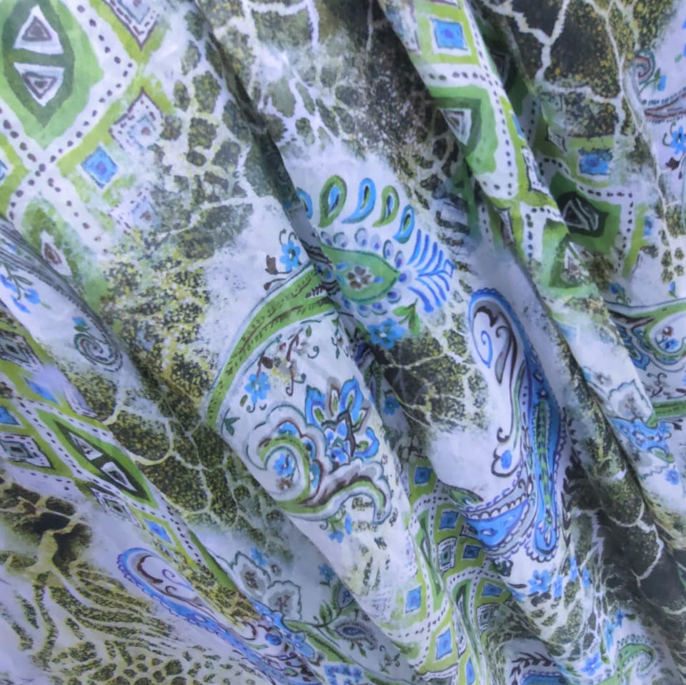 Print On Poly Flat Chiffon Woven Fabric#134