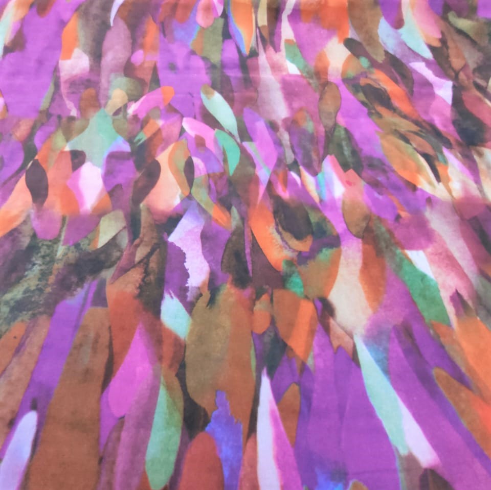 Print On Poly Flat Chiffon Woven Fabric#135