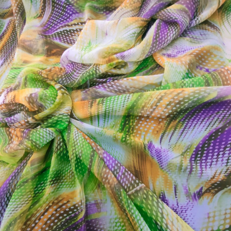 Print On Poly Flat Chiffon Woven Fabric#139