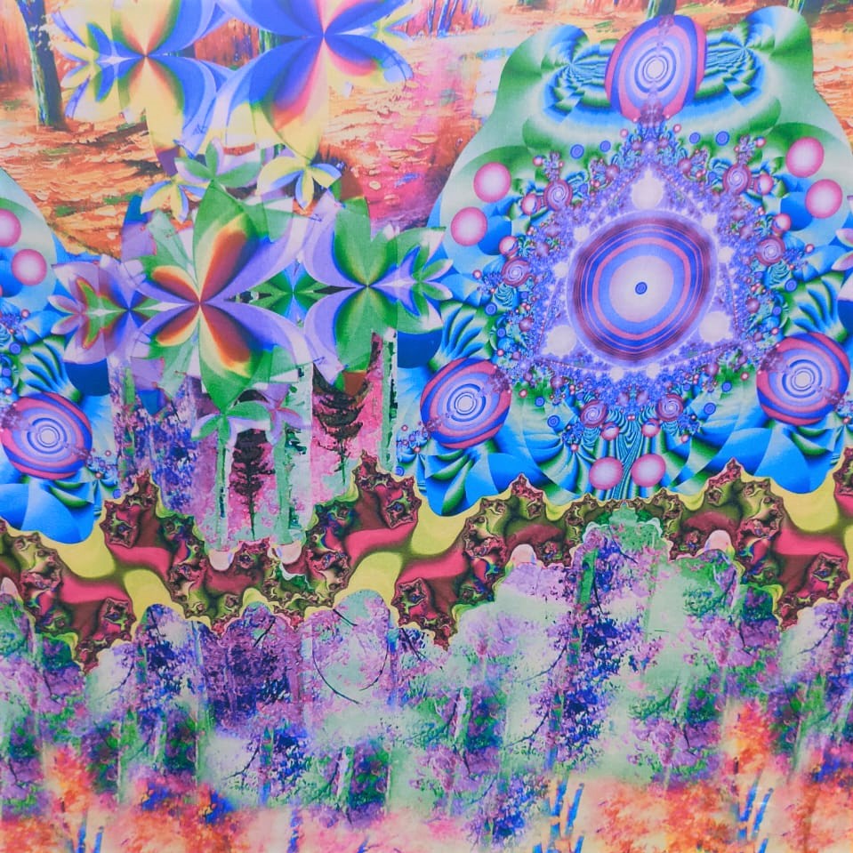 Print On Poly Flat Chiffon Woven Fabric#138