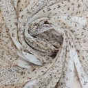 Beige Japanese Cherry blossom flower Print On Georgette