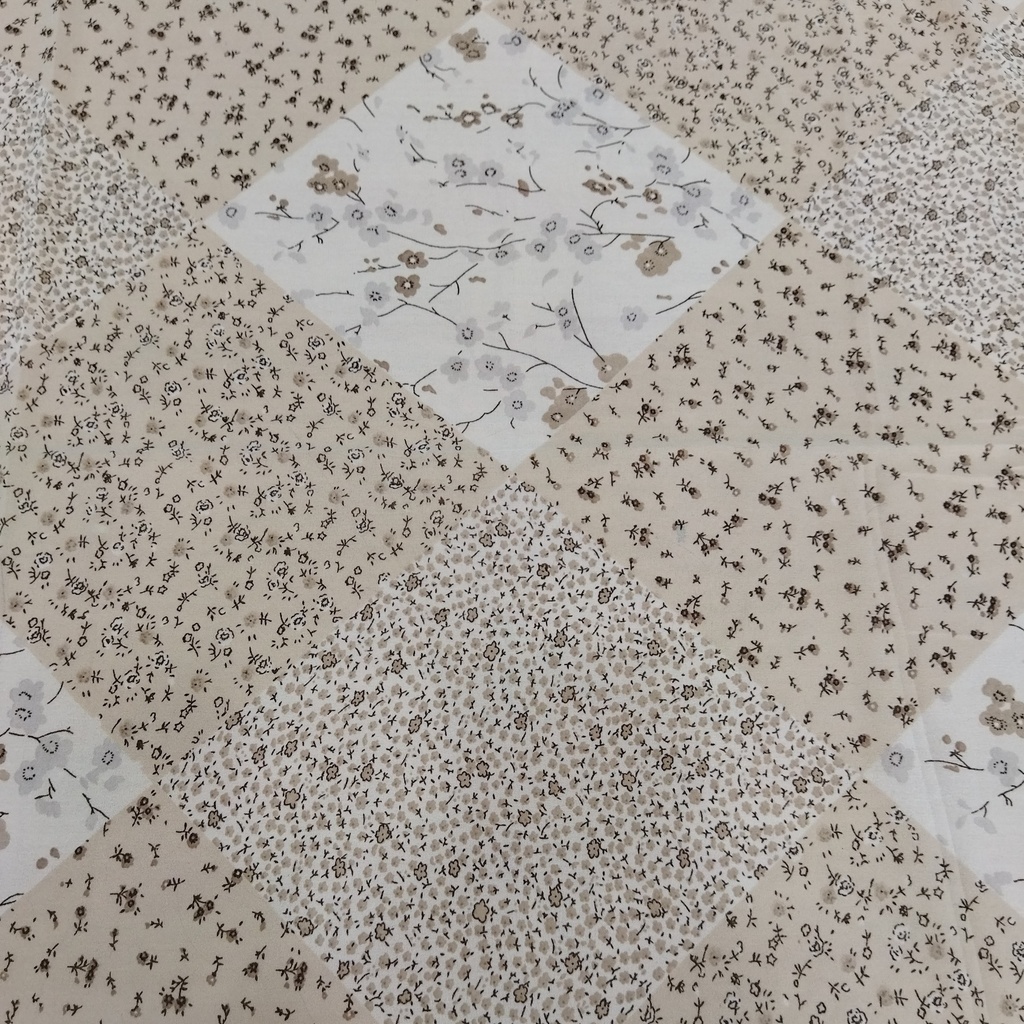 Beige Japanese Cherry blossom flower Print On Georgette