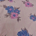 Light Pink & Blue Floral Print On Georgette