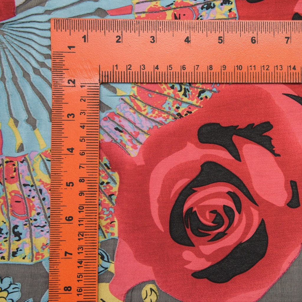 Print On Silk Satin Burnout#04