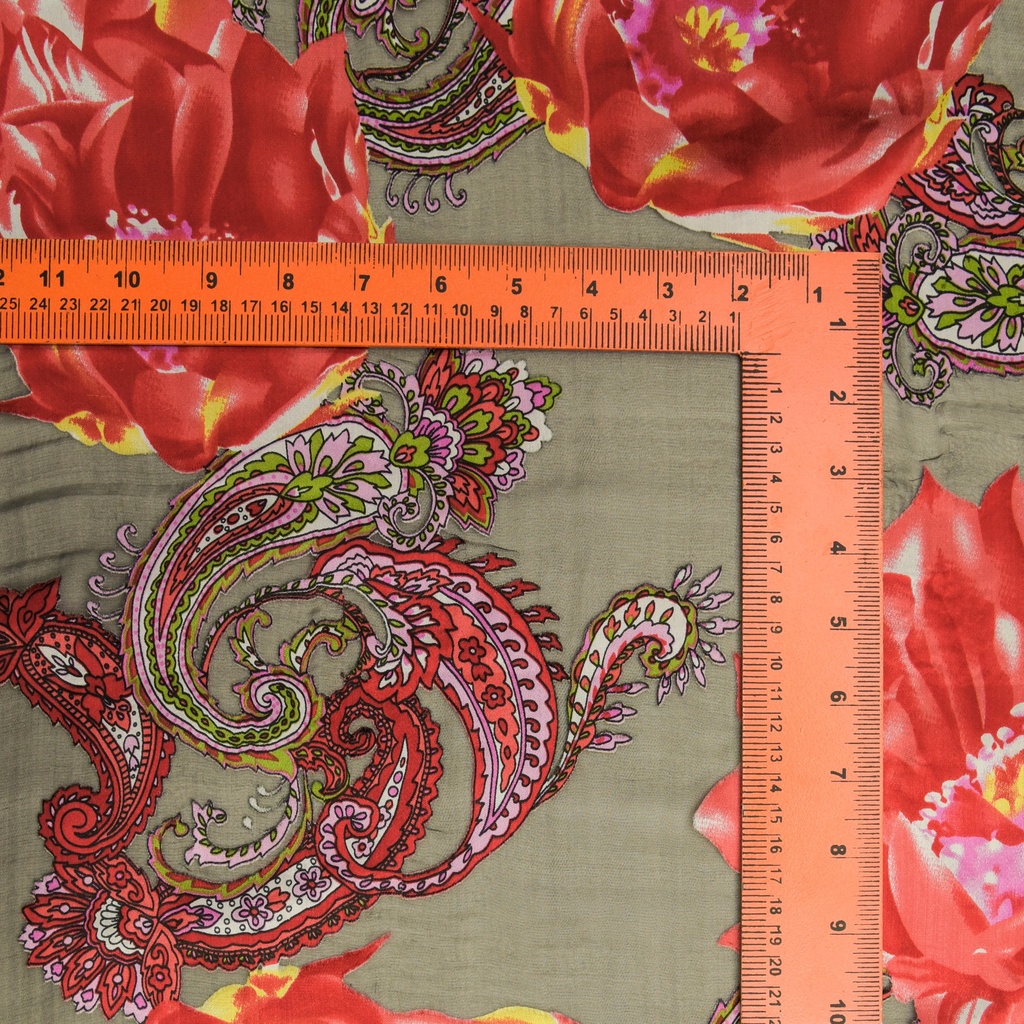Print On Silk Satin Burnout#36